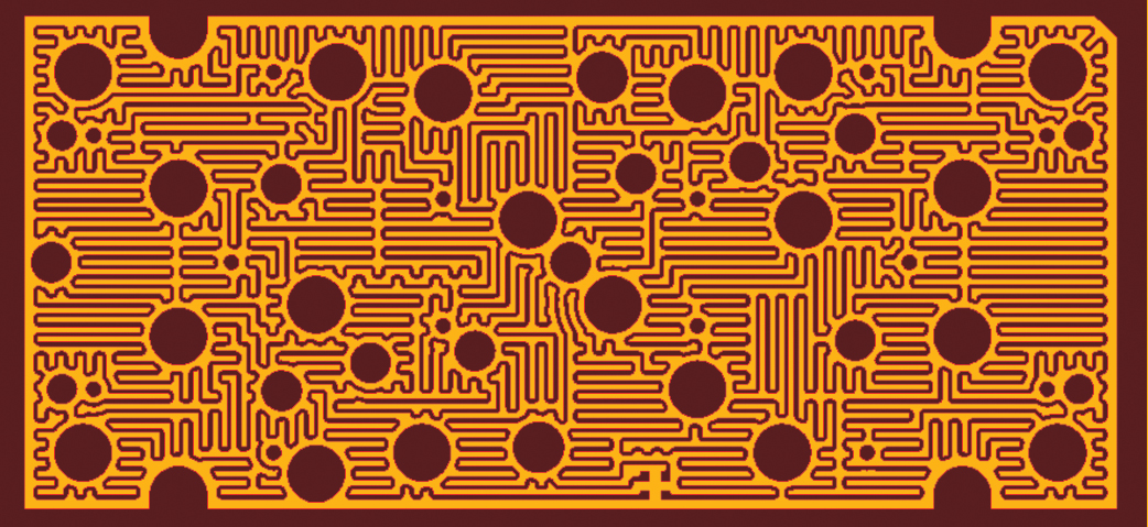 Silicone rubber heater detail